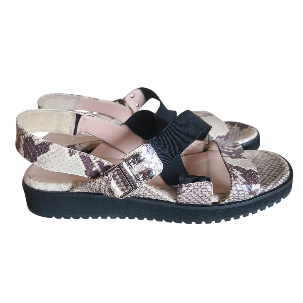 Aquatalia Gail Python-Embossed Leather Platform S… - image 2